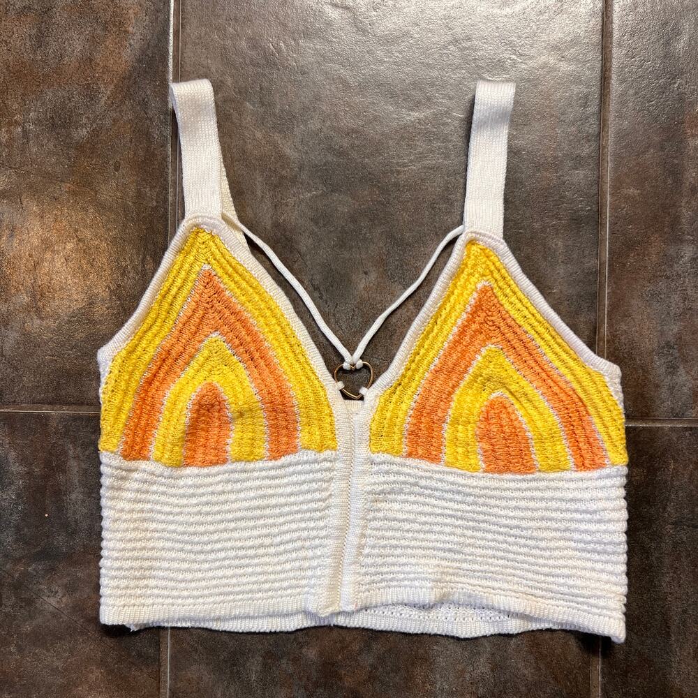 MADDEN NYC M SIZE KNITTED BOHO TOP